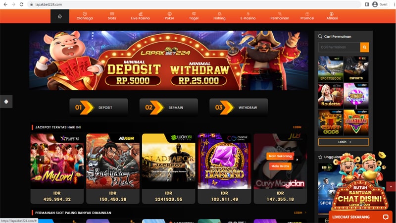 LAPAKBET224 Situs Slot Deposit Gopay Paling Gacor Indonesia